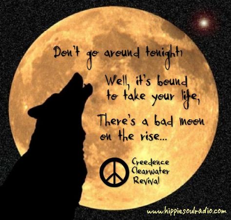 Bad Moon Rising  - Creedence  Clearwater  Revival Creedence Clearwater Revival Lyrics, Creedence Clearwater Revival Tattoo, Bad Moon Rising, Revival Tattoo, Ron Woods, Creedence Clearwater Revival, Love Joy Peace, Moon Rising, Short Words