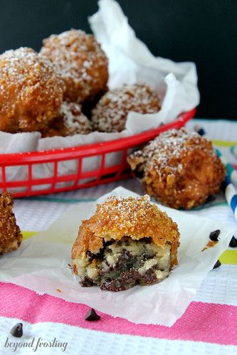 Deep-Fried Cookie Dough Fried Cookie Dough Bites, Deep Fried Cookie Dough, Fried Cookie Dough, Southern Recipes Desserts, Cookie Dough To Eat, Fried Dessert, Fair Foods, Raw Cookie Dough, Cookie Dough Bites