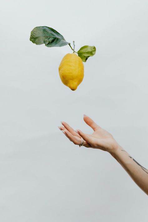 Hand Throwing Reference, Cucumber And Lemon Water, Hand Photoshoot, Lemon Photoshoot, Lemon Pictures, Lemon Photography, Sky Tattoos, Mediterranean Summer, Pattern Photography