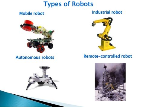 Robots can be used in the manufacturing industry, the military, space exploration, transportation, and medical applications, The robot is a reprogrammable, multifunctional manipulator that is designed to move things with the help of variable programmed motions, Reprogrammable means the robot is controlled through a computer-based program which can be changed at any time, Multi-functional attribute signifies multiple numbers of applications carried out by a robot. Types of Robots Robots are used Scara Robot, Medical Robots, Types Of Robots, Robot Images, Military Robot, Autonomous Robots, Mobile Robot, Covalent Bonding, Industrial Robots