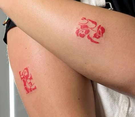 Red Matching Tattoos, Red Fineline Tattoo, Envelope Tattoo, Istanbul Tattoo, Detailed Tattoos, Soft Tattoo, Dinosaur Tattoo, Abstract Tattoo Ideas, Silhouette Tattoos