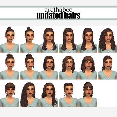 Sims 4 Cc Hair Pack Patreon, Sims 4 Cc Patreon Free Hair, Sims 4 Cc Mm Hair, Hair Swatches, Ts4mm Cc, Sims Download, Sims 4 Black Hair, Mod Hair, Cc Hair