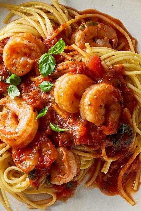 Shrimp Pasta With Marinara Sauce, Shrimp Marinara Pasta, Seafood Marinara, Shrimp Marinara, Marinara Pasta, Crunchwrap Supreme, Marinara Recipe, Main Recipes, Spaghetti Dinner