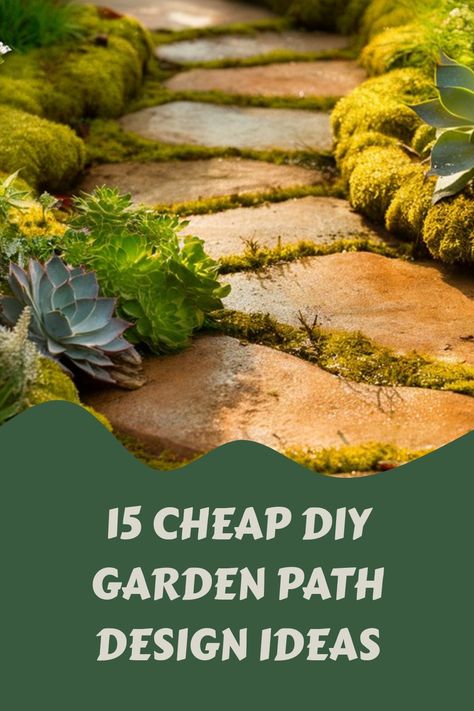 Explore a curated collection of 15 wallet-friendly garden path ideas to elevate your outdoor area. Uncover an array of imaginative options that are ready to bring new life to your garden. From simple designs to more elaborate creations, there's something for every style and budget. Embark on this journey and reimagine the pathways in your outdoor space! Vegetable Garden Pathway, Simple Stepping Stone Path, Shade Pathway Walkways, Cottagecore Walkway, Pathway To Garden, Diy Outdoor Pathway Ideas, Pathway Through Garden, Cheap Walking Path Ideas, Natural Pathways Walkways