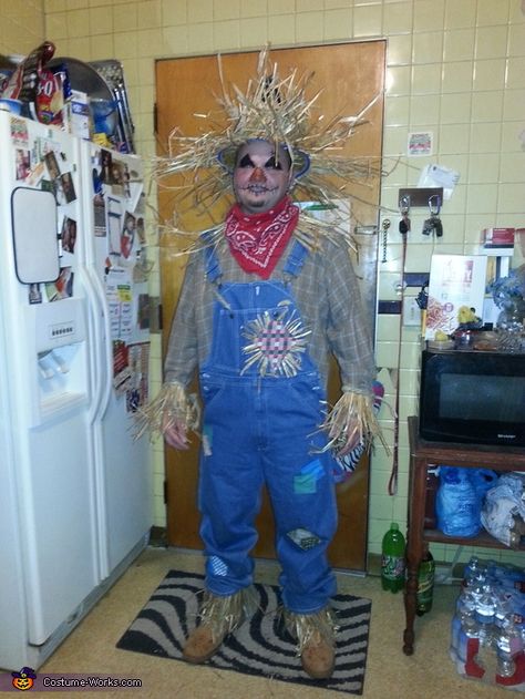 Scarecrow Man Costume, Man Scarecrow Costume, Male Scarecrow Costume, Scarecrow Costume Men, Mens Scarecrow Costume, Adult Costumes Diy, Diy Costumes Men, Scarecrow Halloween Makeup, Costumes 2023