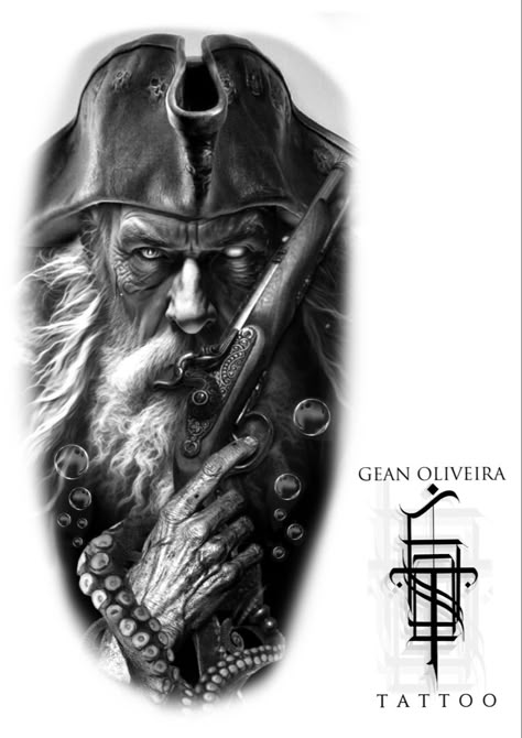 Pirate Tattoo Design, Pirates Tattoo, Tattoo Pirate, Pirate Skull Tattoos, Pirate Ship Tattoos, Ocean Sleeve Tattoos, Meaningful Tattoos For Men, Pirate Ship Tattoo, Dragon Tattoo Drawing