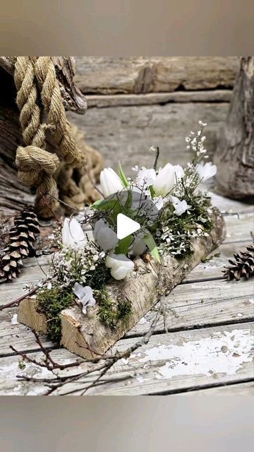 Rustic Floral Arrangements, Wood Deco, Forest Theme Wedding, My Plant, Deck Designs Backyard, Garden Art Sculptures Diy, Nothing But Flowers, Flower Arrangements Diy, Instagram Diy