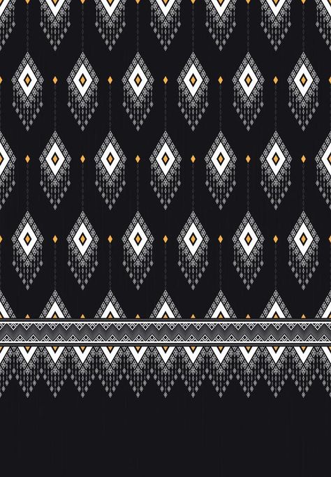 Vertical ikat geometric shape seamless pattern with line texture background. Use for fabric, textile, decoration elements. Ikkat Designs Ikat Pattern, Chunri Design, Ethnic Print Pattern, Textile Decoration, Ikat Pattern Fabric, Prints Ideas, Ethnic Pattern Design, African Pattern Design, Illustrator Design Tutorial