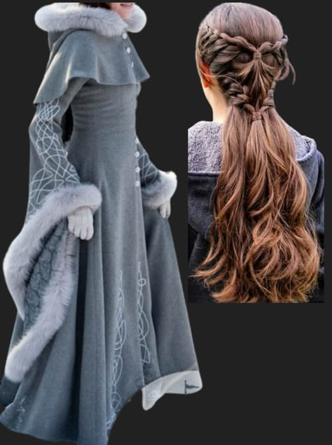 Game Of Thrones Dresses Aesthetic, Stark Inspired Dress, Winterfell Inspired Dresses, Game Of Thrones Winterfell Outfits, Game Of Thrones Fashion Inspiration, Stark Outfit Inspiration, Winterfell Clothes, Got Dresses Style, Got Inspired Outfits