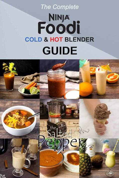 Every wondered what those functions on the Ninja Foodi Cold & Hot blender actually do? Or, if you don't have a function that a recipe calls for, you can mimic it using the manual settings with this detailed guide! Ninja Foodi Hot And Cold Blender Soup Recipes, Ninja Mixer Recipes, What Can I Make With My Ninja Blender, Ninja Hot Cold Blender Soup Recipes, Ninja Blender Juice Recipes, Ninja Blender And Soup Maker Recipes, Ninja Soups Blender Recipes, Ninja Foodi Blender Soup Recipes, Ninja Professional Blender Recipes