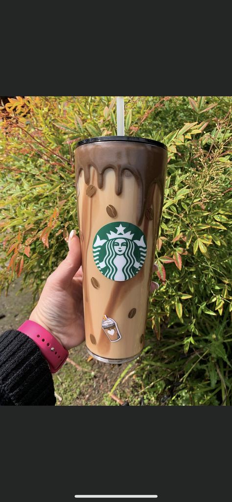 Starbucks Products, Chocolate Frappe, Starbucks Chocolate, Food Safe Epoxy, Acrylic Tumbler, Chocolate Drip, Acrylic Tumblers, Pink Drinks, Starbucks Tumbler