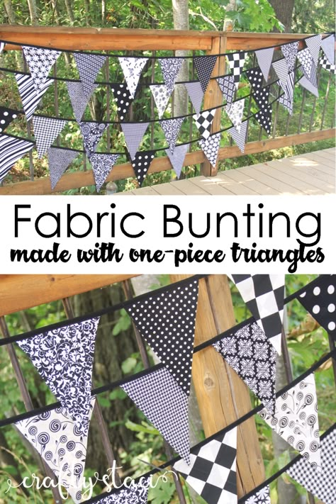 Crafty Staci, Bunting Template, Bunting Pattern, Make Bunting, Bunting Diy, Triangle Banner, Flag Garland, How To Make Decorations, Fabric Garland