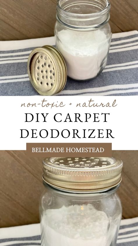 This DIY carpet deodorizer is a non-toxic and budget-friendly way to make your carpets and rugs smell great. With only two ingredients it’s easy and quick to make. Diy Natural Lip Balm, Diy Carpet Deodorizer, Herbs For Chickens, Natural Farmhouse, Carpet Smell, Carpet Deodorizer, Natural Pain Relievers, Mint Rug, Toxic Cleaning Products