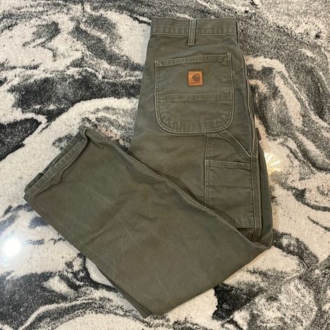 Carhartt Carpenter pants (M) green ✨Host Pick✨ Green Carhartt Pants Outfit, Carhartt Pants Outfit, Carhartt Pants Women's, Green Carpenter Pants, Thrift Wishlist, Sneaker Ideas, Carhartt Cargo Pants, Carhartt Carpenter Pants, Minimalist Closet