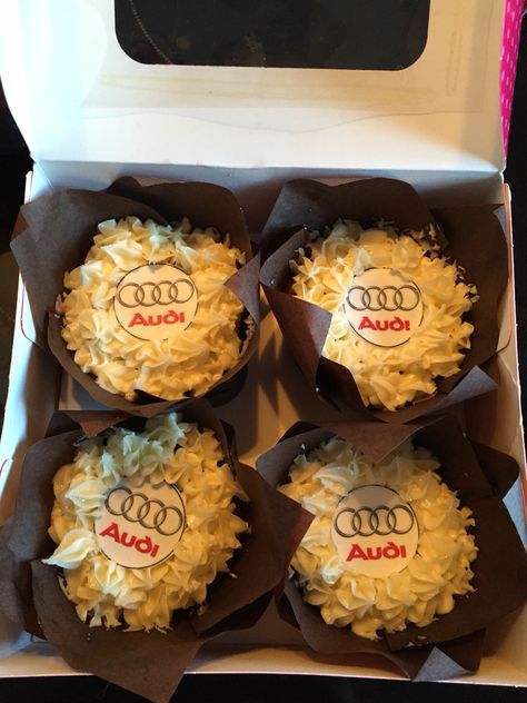 Audi  cupcakes.  red velvet cake with Audi sugar paper print Audi Cupcakes, Audi Heart Logo, Audi Car Key Aesthetic, Red Audi Aesthetic, Audi Truck Aesthetic, Audi A8l, Audi Accessories, Cupcakes Red Velvet, Cars Theme Cake