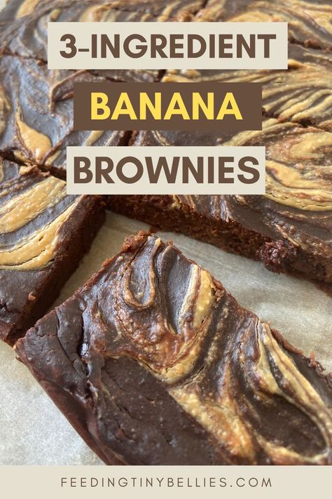 3-ingredient banana brownies