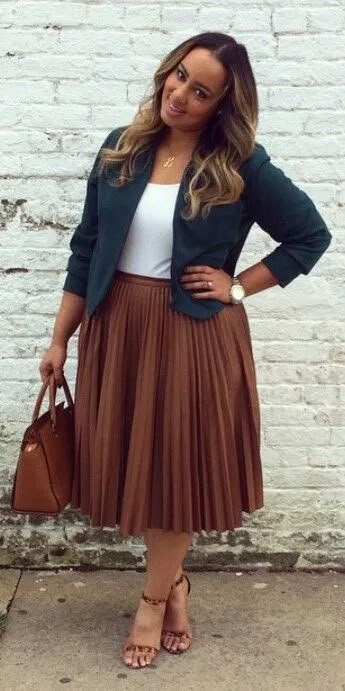 Plus Size Business Attire, Plus Size Business, Plus Size Fashion Tips, Look Plus Size, Woman Outfit, Trendy Skirts, Summer Work Outfits, Fashion Trends Winter, Casual Work Outfits