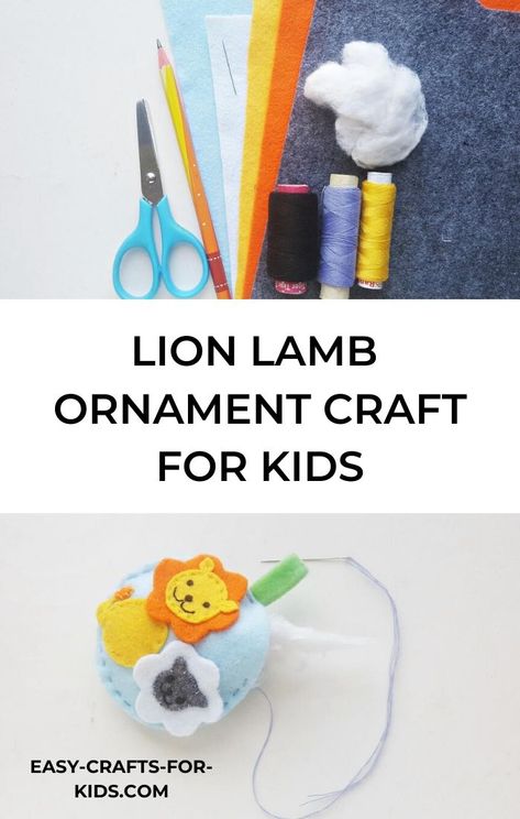 Lion and Lamb Christmas Ornament Craft For Kids Hand Christmas Tree, Lion Craft, Jesse Tree Ornaments, Reindeer Craft, Lion And Lamb, Santa Crafts, Pink Crafts, How To Make Christmas Tree, Christmas Crafts For Kids To Make