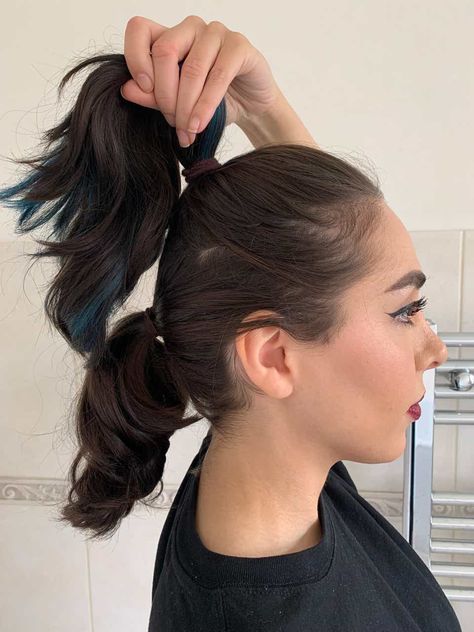 I Tried TikTok Double Ponytail Hack For Longer Hair Ponytail Trick, Ponytail Haircut, Ponytail Hack, Full Ponytail, Cute Ponytail Hairstyles, Short Hair Ponytail, Short Ponytail, Perfect Ponytail, Double Ponytail