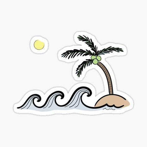 Island Stickers, Uninhabited Island, Tahiti, Top Artists, Sticker Design, Sell Your Art, Vision Board, Vinyl Sticker, For Sale