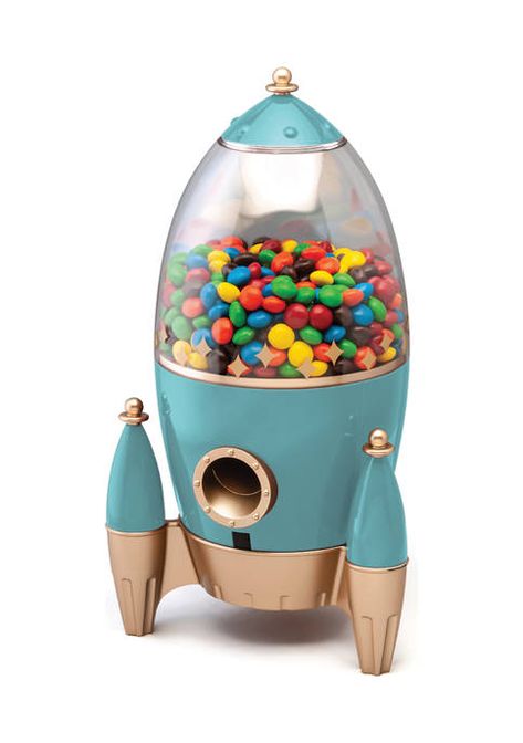 FAO Schwarz Rocket Automatic Candy Dispenser Snack Dispenser, Fao Schwarz, Candy Dispenser, Gumball Machine, Candy Bowl, Favorite Candy, Stuffed Shells, Candy Machine, Chocolate Candy