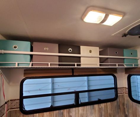 Top Bunk Storage Ideas, Rv Bunk Storage Ideas, Camper Bunk Room Storage Ideas, Rv Loft Storage Ideas, Rv Toy Storage For Kids, Rv Bunk Area Storage Ideas, Camper Under Bed Storage Ideas, Camper Bunk Storage Ideas, Rv Bunkroom Storage