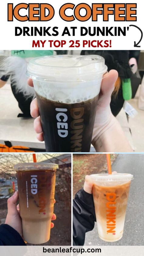 Dunkin Iced Coffee Order Ideas, Dunkin Donuts Iced Coffee Order Ideas, Dunkin Iced Coffee Order, Dunkin Coffee Order Ideas, Dunkin Drink Orders, Coffee Order Ideas, Dunkin Refreshers, Dunkin Donuts Iced Coffee Orders, Best Coffee Drinks