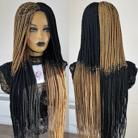 Box Braids Length, Box Braid Lengths, Braids Length, Ombre Box Braids, Box Braids Wig, Reverse Ombre, Wig Care, Ombre Braid, Wig Collection