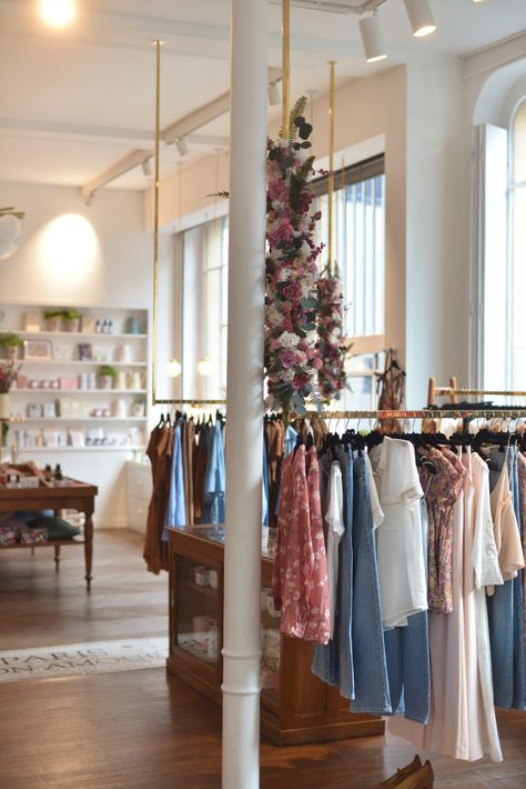 Sezane Sponsored Post - Cupcakes & Cashmere French Store Design, Sezane Store Interior, French Boutique Aesthetic, French Boutique Interior, Fashion Boutique Interior, Botique Interiors, Boutique Aesthetic, Paris Flat, French Boutique