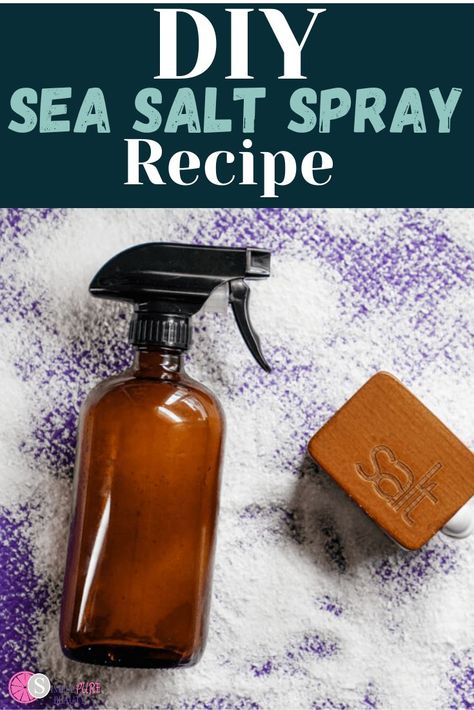 How to make sea salt spray. Make your own sea salt spray and get more volume, texture, and better hold than ever! Diy Salt Spray, Diy Sea Salt Spray, Diy Body Spray, Salt Spray Hair, Clearing Spray, Diy Hair Spray, Natural Hair Spray, Sea Salt Recipes, Sea Salt Spray For Hair