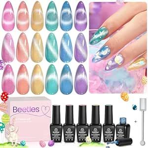 EEEEP! Always wanted to try cat eye designs! And in spring colors Beetles Gel Polish, Cat Eye Nail, Art For Women, Nail Polish Kit, Led Diy, Beetles, Uv Led, Gel Nail Polish, Gel Polish