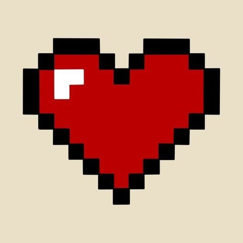 Checkered Heart Drawing, Aesthetic Heart Design, Types Of Hearts Drawing, Minecraft Heart Template, Lego Heart Drawing, Cute Drawings Heart, Cute Hearts Drawings, Romantic Pixel Art, I Heart You