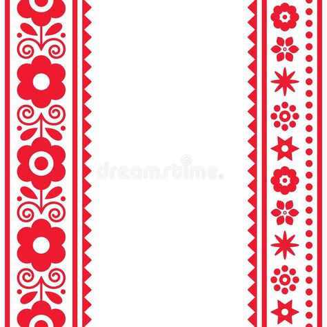 Polish Patterns Traditional, Polish Restaurant, Polish Embroidery, Decoration With Flowers, Leaves Embroidery, Spring Illustration, Red Polish, Spring Decoration, Cute Spring