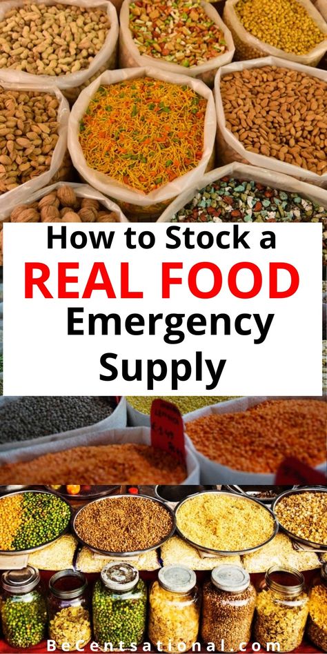 If you haven't already stocked some supplies or have some foods stashed away with no real rhyme or reason why you chose them, except for they were on sale and you thought they might have a long shelf Survival Food Recipes, Dry Foods To Stock Up On, Best Foods To Stockpile, Survival Foods That Last Forever, How To Start A Food Stockpile, Emergency Food Storage Supply List, Best Foods To Stockpile For An Emergency, Emergency Preparedness Checklist, Storing Food Long Term