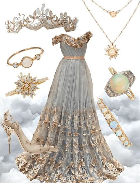 Greek Goddess Aesthetic Outfits, Goddess Prom Dress, Greek Goddess Aesthetic, Athena Aesthetic, Sky Goddess, Dress Goddess, Goddess Outfit, Goddess Aesthetic, Nature Goddess