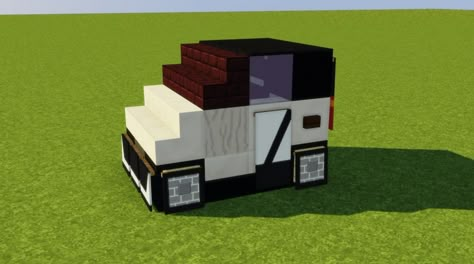 Minecraft Car Build, Minecraft Gym Ideas, Minecraft Motorcycle, Minecraft Car Design, Car In Minecraft, Car Minecraft, Minecraft Cars, Minecraft Car, Villa Minecraft