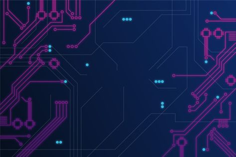 Neon circuit board background Free Vecto... | Free Vector #Freepik #freevector #background #design #technology #wallpaper Futuristic Theme, Abstract Science, Board Background, Technology Theme, Technology Posters, Game Png, Computer Coding, New Technology Gadgets, Kids Background