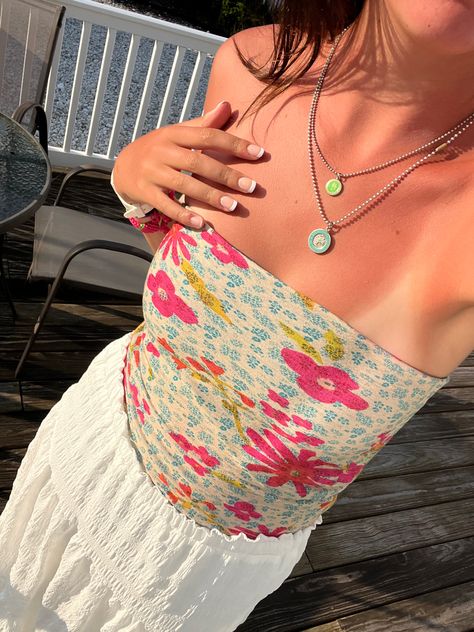 Boho Bandeau Top, Boho Bandeau Outfit, Bandeau Outfit, Boho Bandeau, Boho Summer Outfits, Boho Outfit, Beach Fits, Outfit Inspo Summer, Summer Boho