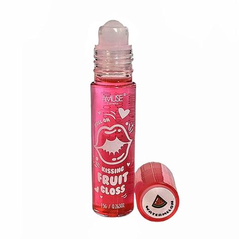 Amazon.com : Amuse Cosmetics Roll On Rollerball Kissing Fruit Lip Gloss (Watermelon) : Beauty & Personal Care Roll Lip Gloss, Gum Watermelon, Lip Gloss Strawberry, Fruit Lip Gloss, New Hit Songs, Fruit Roll, Gloss Labial, Peach Orange, Hit Songs