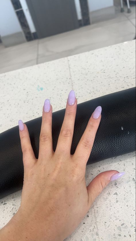 Almond shaped dip nails with tips. Lilac color - 082. Dip Tip Nails, Dip Nails With Tips, Lilac Almond Nails, Nails With Tips, Pale Nails, Dip Nails, Tip Nails, Nails 2023, Almond Shaped