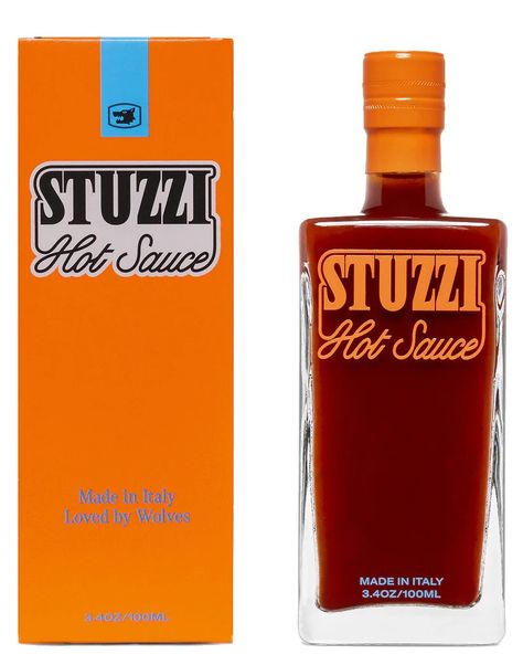 Italians Do It Better; Stuzzi Hot Sauce Proves It - DIELINE Hot Sauce Tattoo, Hot Sauce Branding, Hot Sauce Design, Sauce Branding, Sauce Design, Hot Sauce Packaging, Sauce Packaging, Packaging System, Drinks Packaging Design