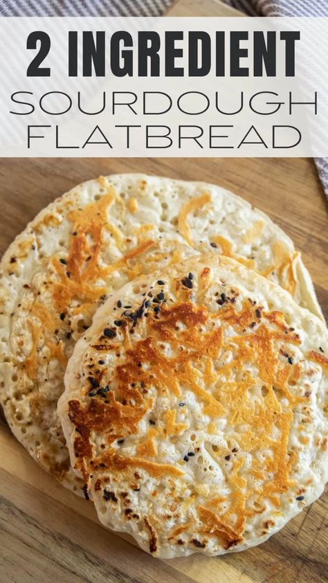 2 Ingredient Easy Sourdough Flatbread Sourdough Flatbread Recipe, Benefits Of Sourdough, Sourdough Flatbread, Beginner Sourdough, Sourdough Starters, Discard Recipe, Sourdough Bread Starter, Sourdough Recipe, Sourdough Starter Discard Recipe