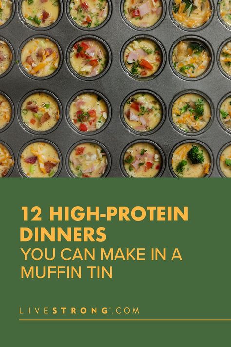 Bariatric Muffin Tin Recipes, Muffin Tin Freezer Meals, High Protein Muffin Tin Recipes, Muffin Tin Pizza Bites, Muffin Pan Recipes Dinner, Egg Bites Muffin Tins High Protein, Chicken Muffin Tin Recipes, Muffin Tin Dinner Recipes, Healthy Muffin Tin Recipes