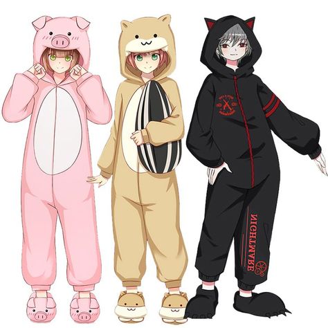 Pjs Drawing, Onesie Drawing, Kawaii Pjs, Anime Onesie, Anime Pajamas, Mha Dr, Drawing Bases, Boys Pjs, Cute Pjs