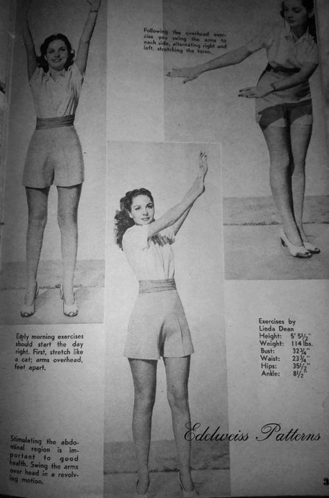 1950s Exercise Clothes, 1950s Gym Clothes, Vintage Workout Clothes, 1950s Workout, 50s Workout, Vintage Gym Clothes, Vintage Exercise, Vintage Workout, Retro Vintage Outfits