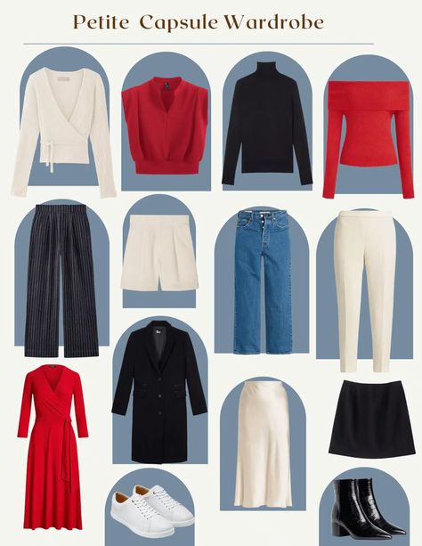 The Petite Capsule Wardrobe That Makes You Look Taller Winter Outfits Petite, Winter Outfit Guide, Petite Winter Fashion, Petite Winter Outfits, Petite Capsule Wardrobe, Petite Wardrobe, Gamine Outfits, Outfit For Petite Women, Outfits For Petite