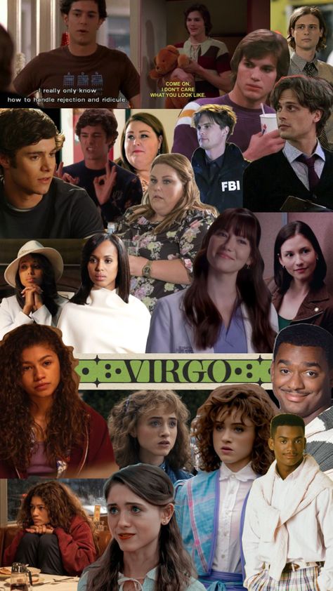 virgos on tv #virgo #tvshows #astrology Virgo In Movies, Virgo Characters Movies, Virgo Celebrities Woman, Virgo Girl Aesthetic, Virgo Wallpaper Aesthetic, Virgo Card, Virgo Celebrities, Funny Virgo Quotes, Funny Virgo