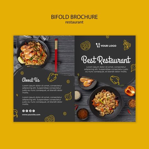 Brochure Restaurant, International Sushi Day, Restaurant Brochures, Bio Food, Instagram Stories Template, Restaurant Social Media, Template Brochure, Brunch Restaurants, Free Brochure Template