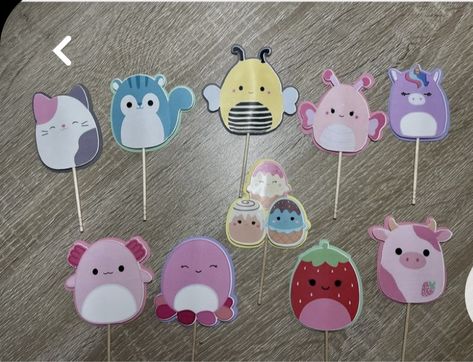 Squishmallow Cupcake, Squishmallow Birthday Party, Squishmallow Party, Cupcake Toppers Free, Sleepover Birthday, Character Clipart, Bear Party, Decoration Birthday, Professional Presentation