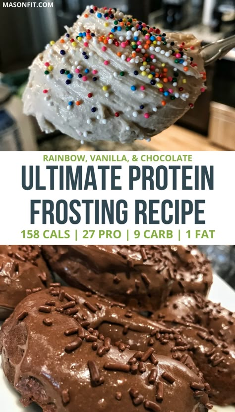 Protein Frosting, 30 Grams Of Protein, Protein Baking, Healthy Protein Snacks, Protein Treats, Protein Powder Recipes, Protein Desserts, Frosting Recipe, Healthy Protein